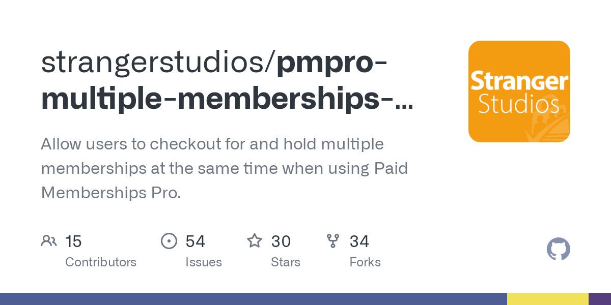 Paid Memberships Pro Multiple Memberships per User