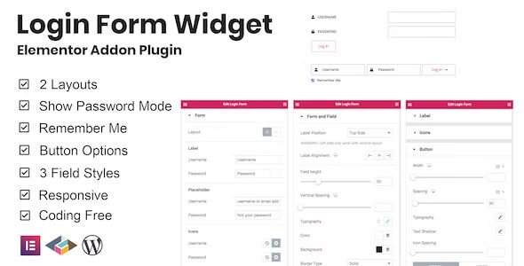 Login Form Widget Elementor Addon Plugin.jpg