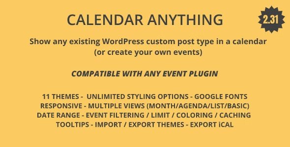 Calendar Anything  Show any existing WordPress custom post type in a calendar.jpg