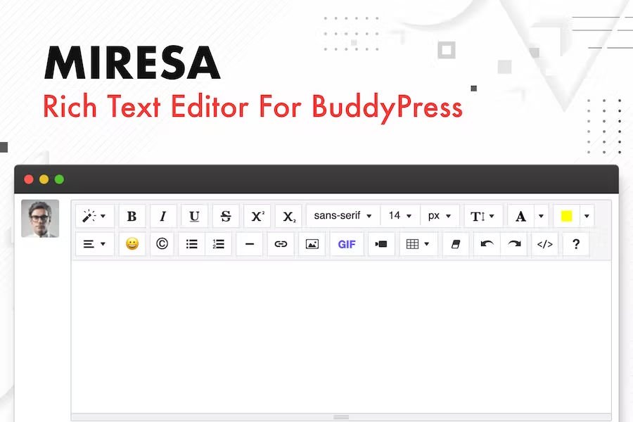 Miresa - WordPress Rich Text Editor For BuddyPress.jpg