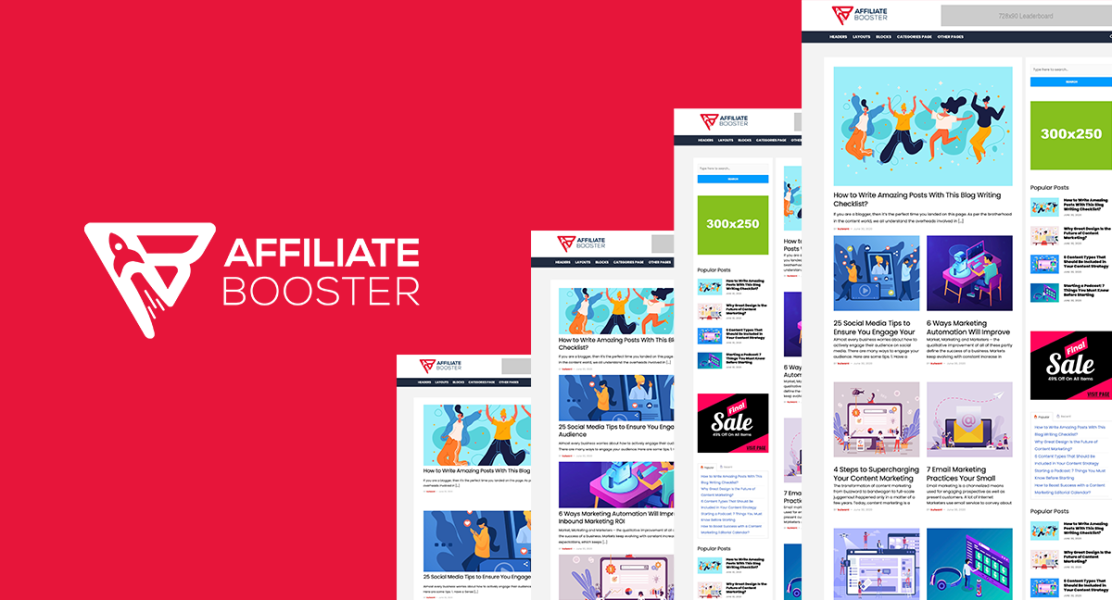 Affiliate Booster - Best Theme For Affiliate Marketing With Block