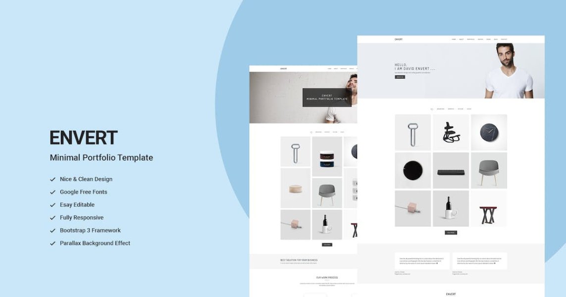 Envert Minimal Portfolio WordPress Theme