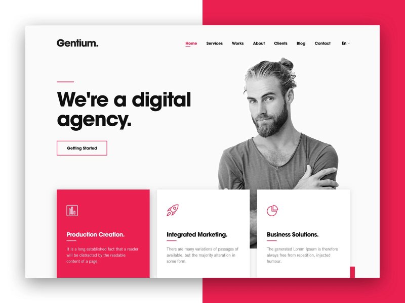 Gentium A Creative Digital Agency WordPress Theme