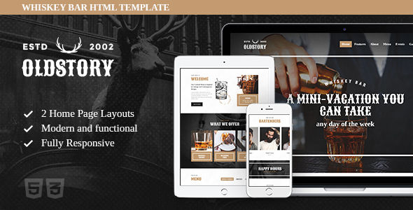 OldStory - Whisky Bar - Pub - Restaurant WordPress Theme