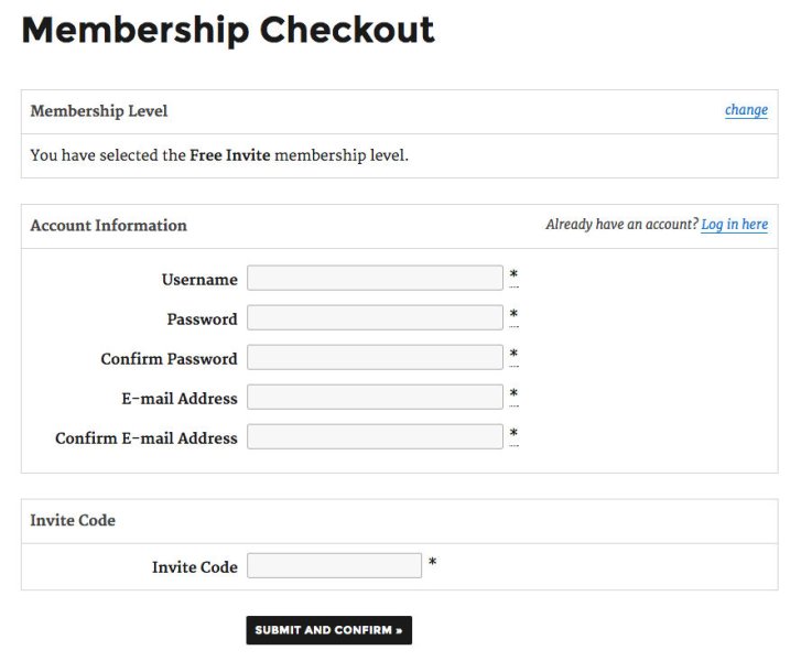 Paid Memberships Pro Invite Only Membership