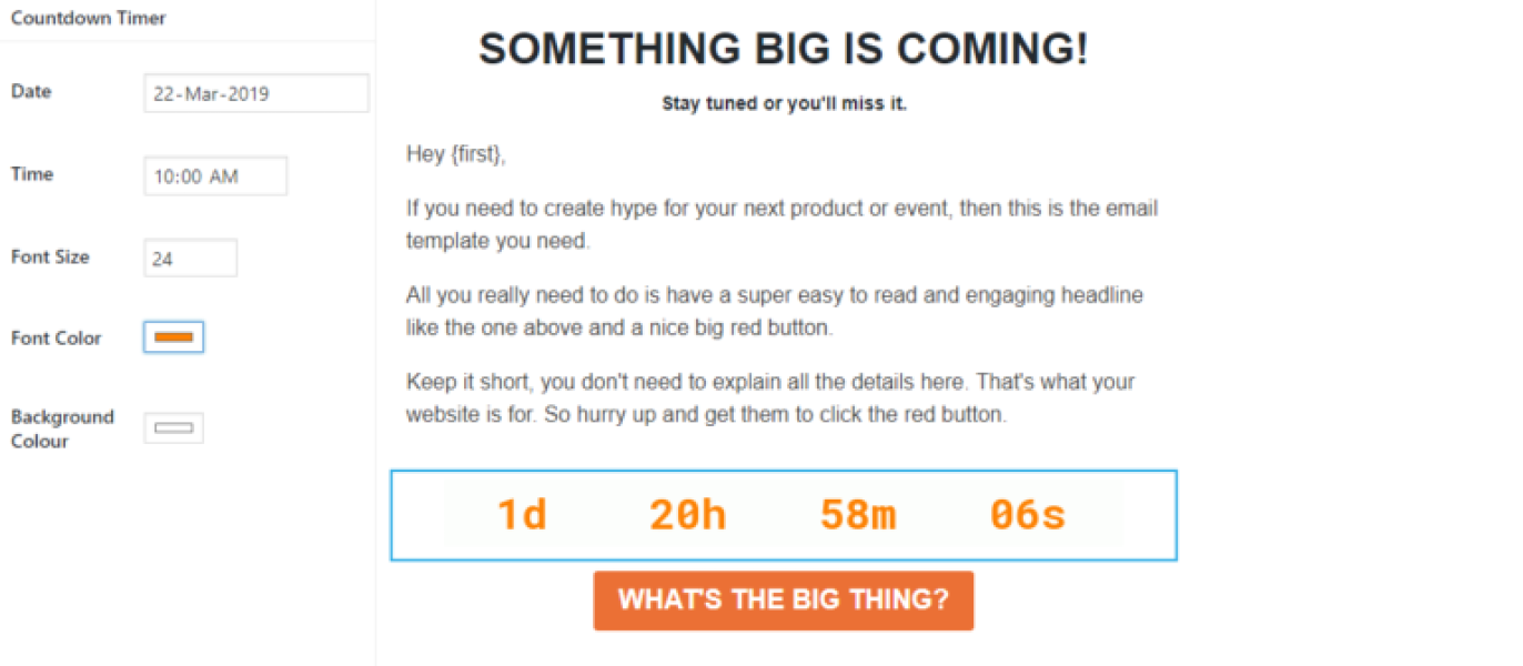 Groundhogg Email Countdown Timer