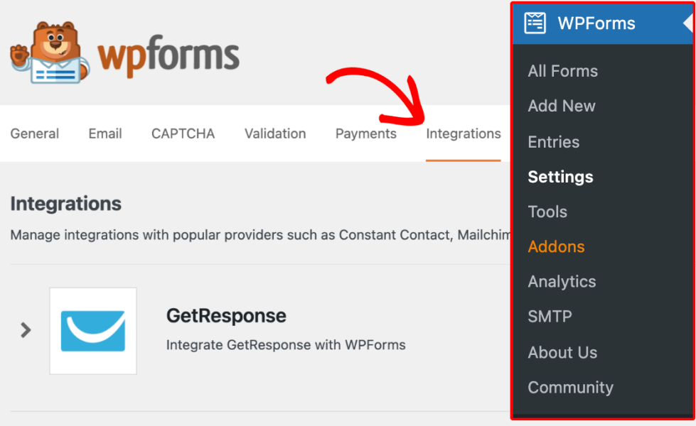 WPForms GetResponse