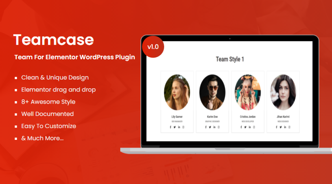 Teamcase Team For Elementor WordPress Plugin