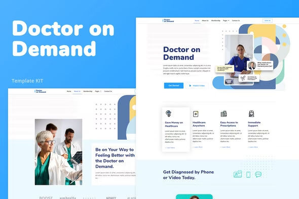 Doctor on Demand Online Consultations Elementor Template Kit