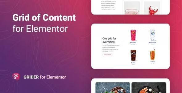 Grider Grid of Content and Products for Elementor