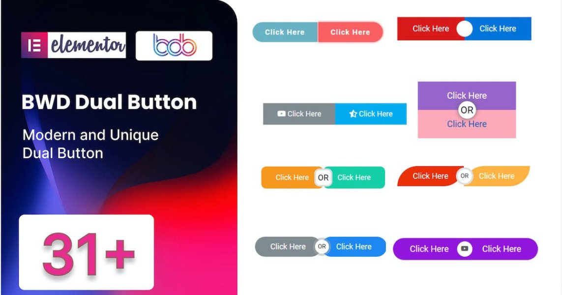 BWD Dual Button addon for elementor