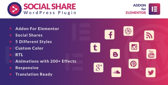 Social Share for Elementor WordPress Plugin