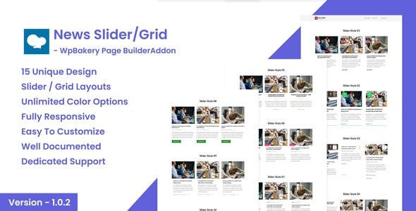 News Post Sliders News Post Grid Builder Addon - WpBakery Page Builder Addon