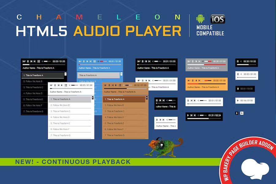 Chameleon Audio Player Addon for WPBakery Page Builder