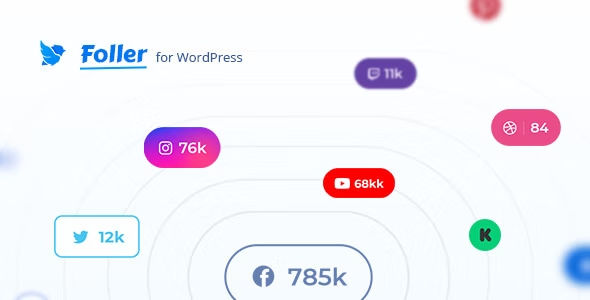 Social followers bar for WordPress