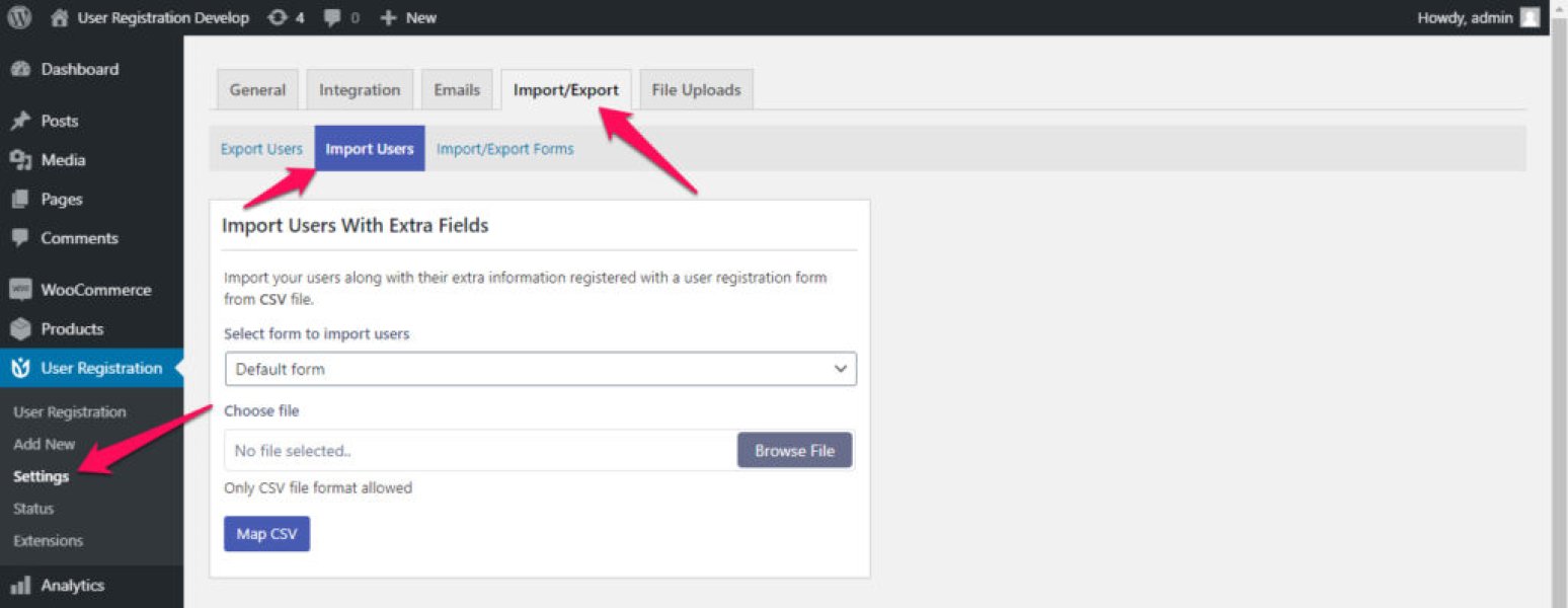 WPEverest - User Registration Import Users