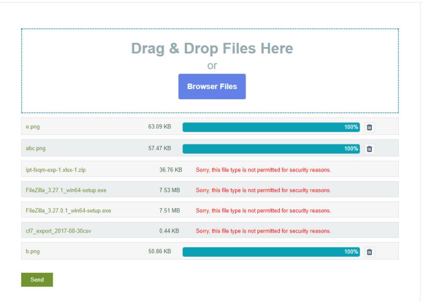 Contact Form  Drag and Drop FIles Upload - Multiple Files Upload