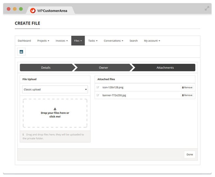 WP Customer Area Invoicing