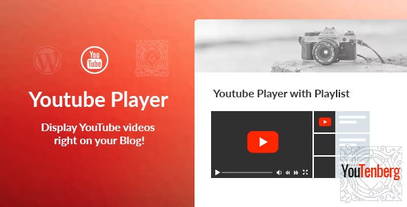 Youtenberg Gutenberg YouTube Player with Playlist