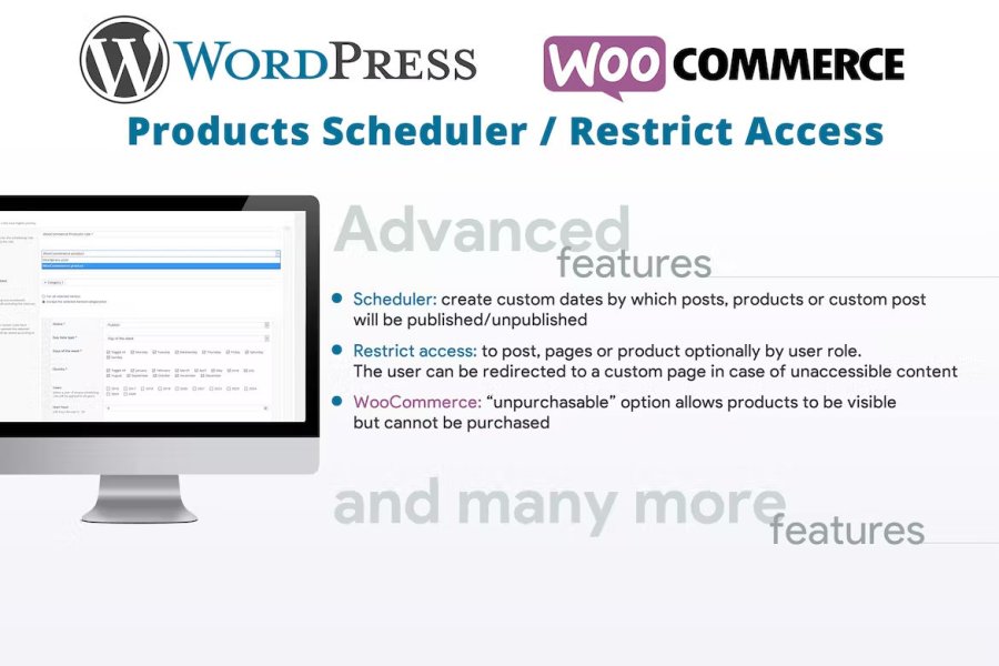 WordPress Posts & WooCommerce Products Scheduler / Restrict Access