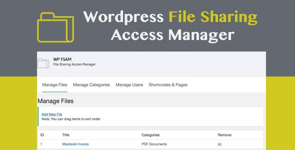 WP FSAM File Sharing Access Manager