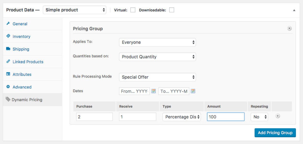 Woocommerce Dynamic Pricing By User Role