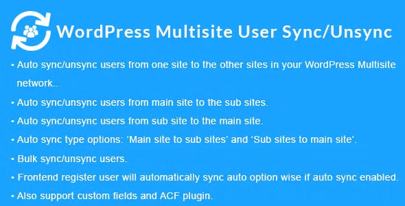 WordPress Multisite User Sync/Unsync