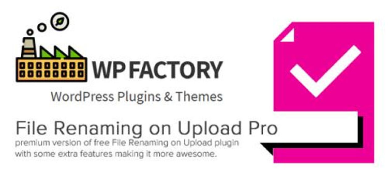 File Renaming on Upload Pro By WPFactory