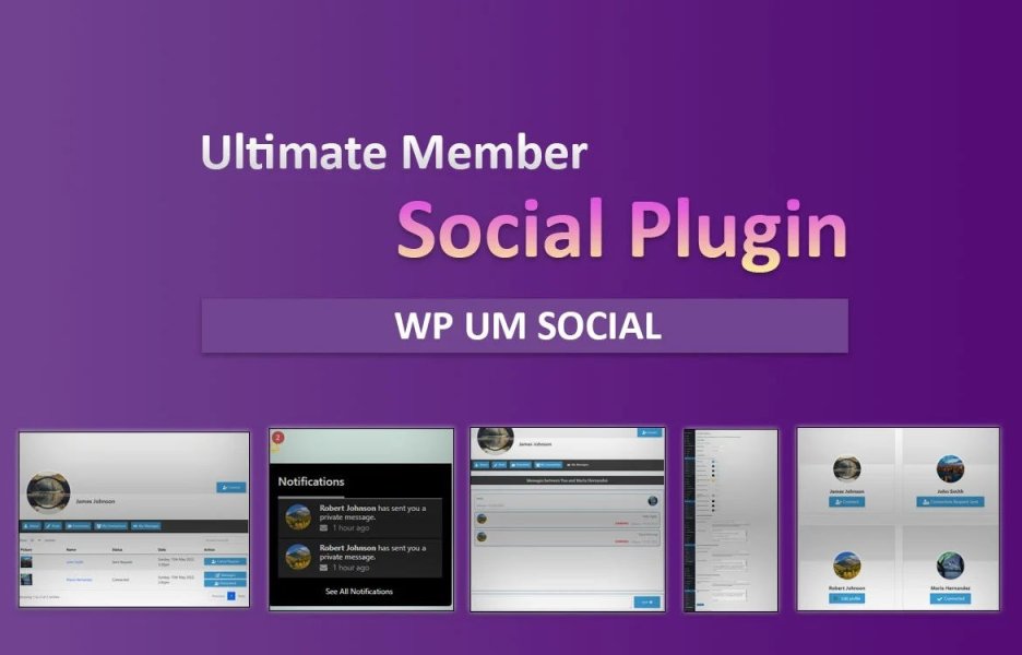 WP Ultimate Member Social Plugin WordPress Plugin