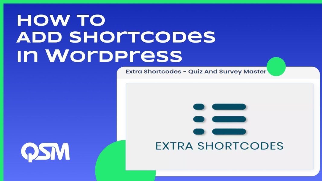 Extra Shortcodes - Quiz And Survey Master