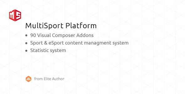 MSP MultiSport & eSport WordPress plugin with Visual Composer addons