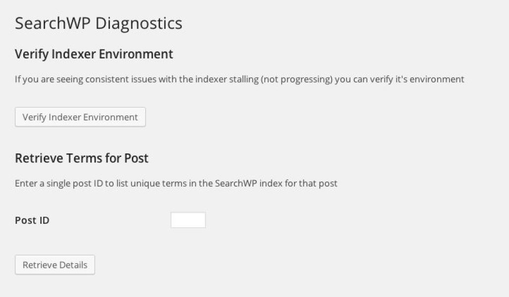 SearchWP Diagnostics