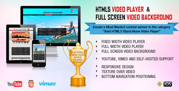 HTML Video Player & FullScreen Video Background