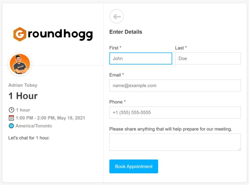 Groundhogg - Booking Calendar