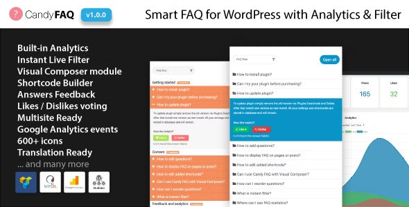 Candy FAQ - Smart WordPress FAQ with Analytics and Instant Search