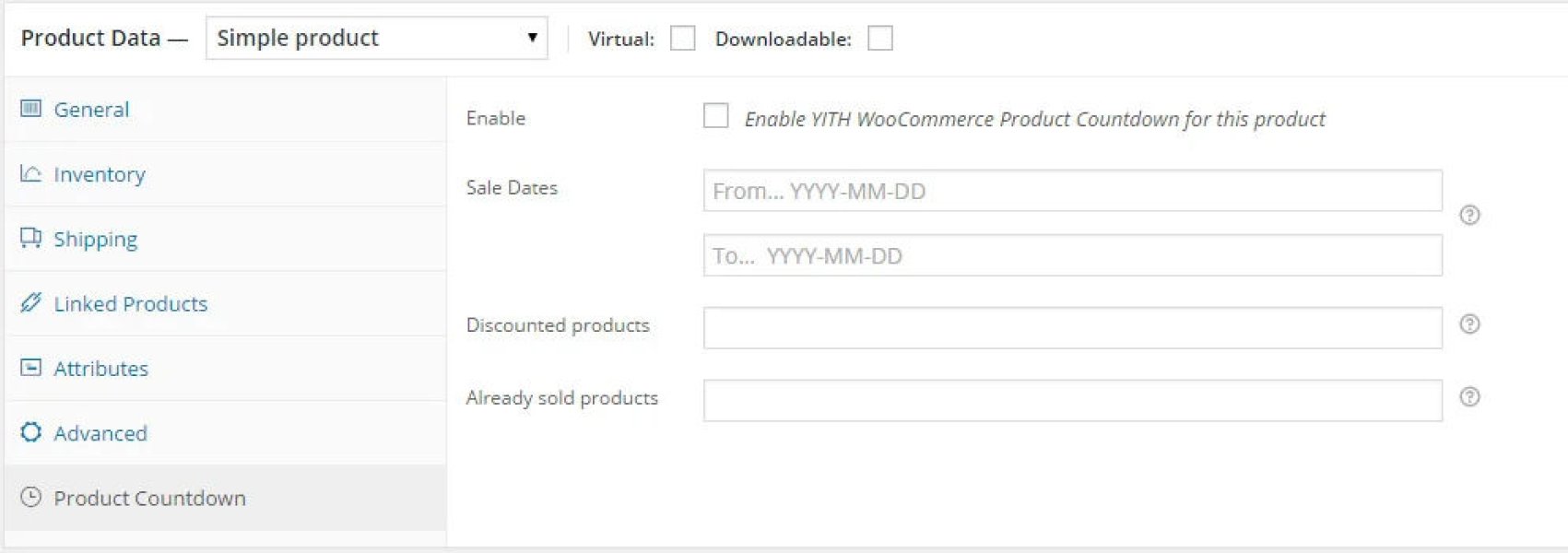 YITH Woocommerce Product Countdown