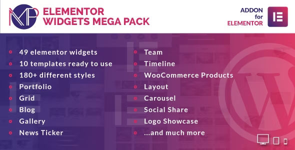 Elementor Widgets Mega Pack Addons for Elementor