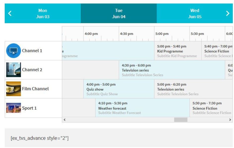 TV Schedule and Timetable