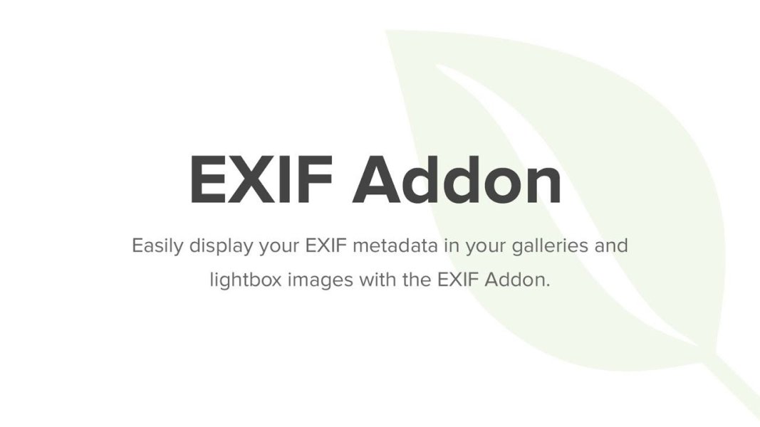 Envira Gallery EXIF Addon