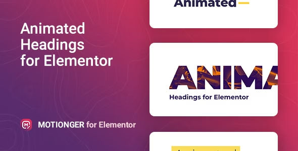 Motionger - Animated Heading for Elementor.