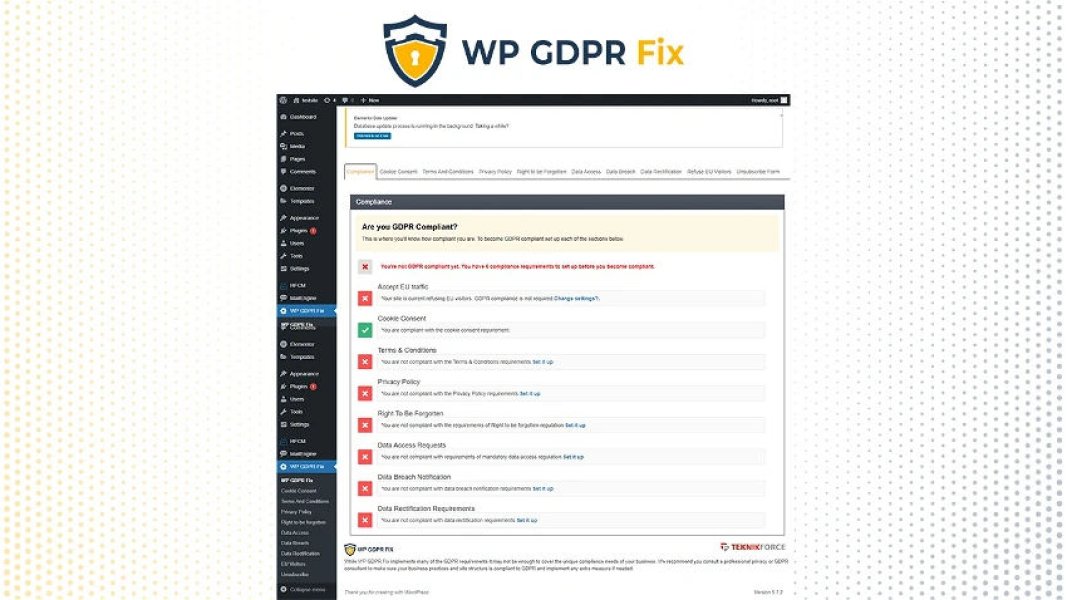 WP GDPR Fix Pro - GDPR & PECR Compliance for your Wordpress Site