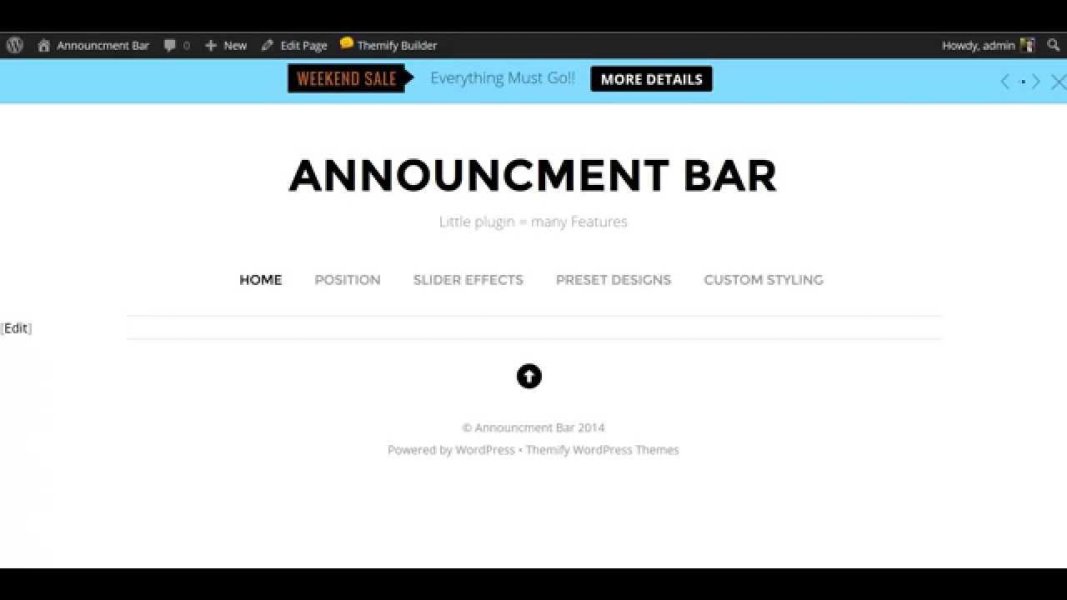 Themify - Announcement Bar