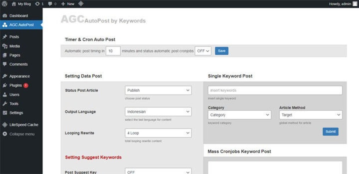 Plugin Autopost by Keywords (Agc Script)