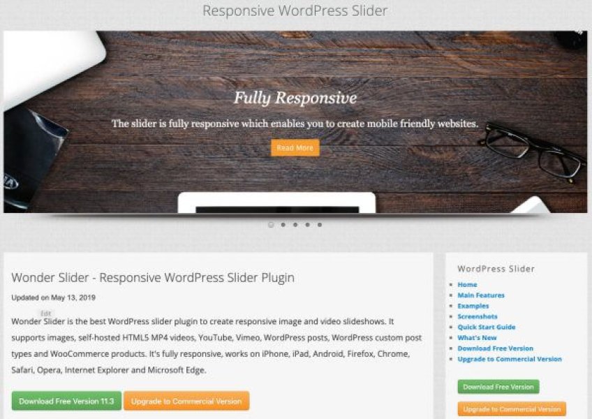 Wordpress Full Width Slider Plugin WordPress Plugin