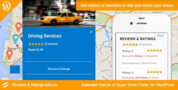 Social Store Locator Reviews & Ratings Add-on
