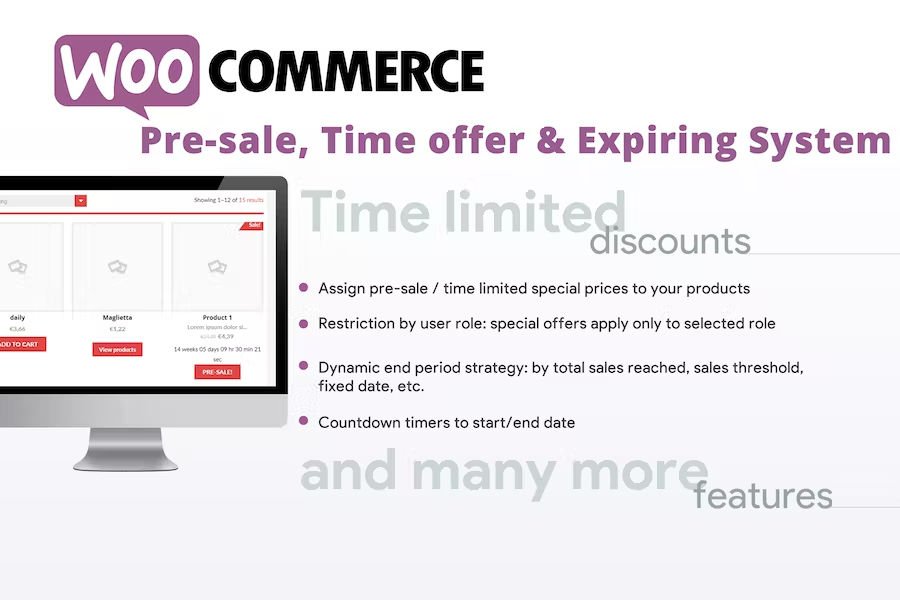 WooCommerce Pre-sale Time offer & Expiring System