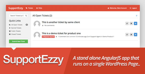 SupportEzzy - WordPress Ticket System