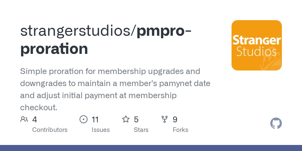 Paid Memberships Pro Proration Add On
