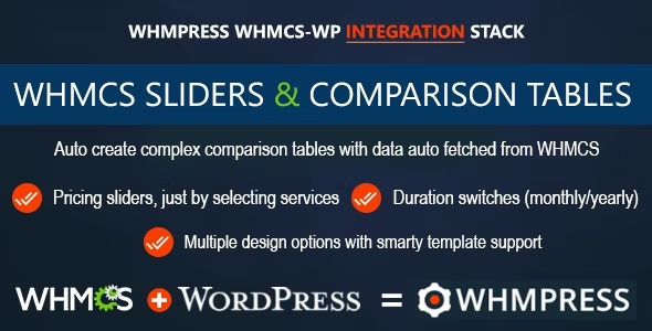 WHMCS Pricing Sliders and Comparison Tables WHMpress Addon