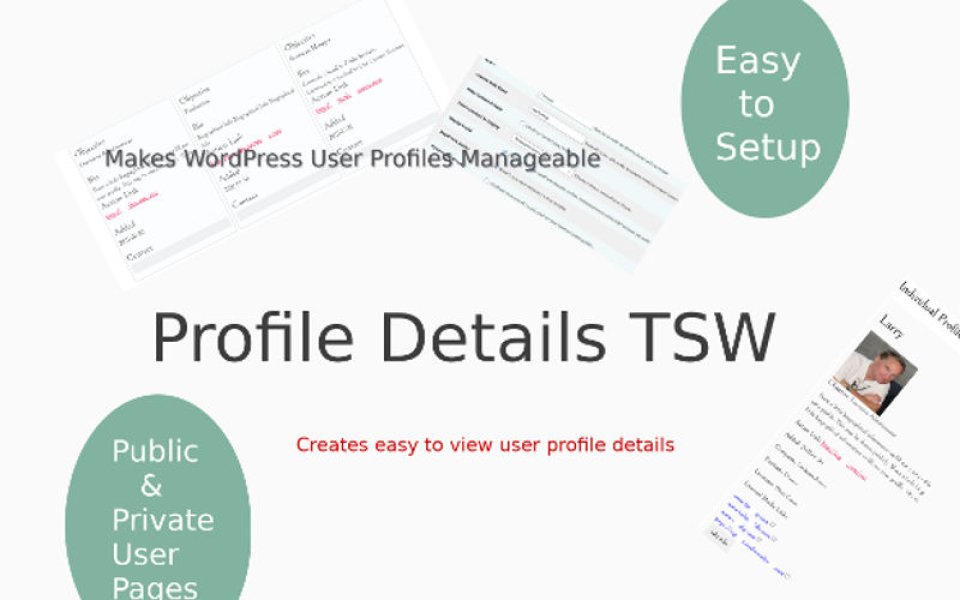 Profile Details TSW Creates Easy to View User Profile Details WordPress Plugin